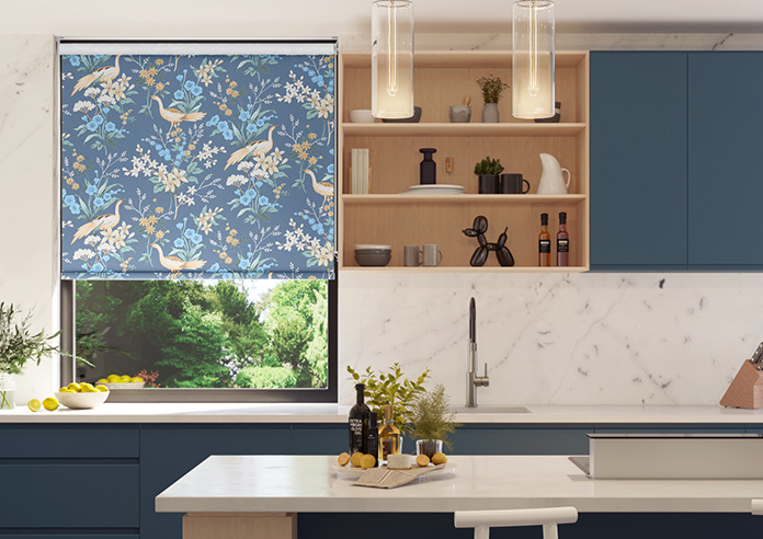 Jade, Vintage Blue - Roller Blind - Image 3